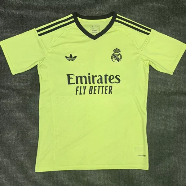 24-25 RMA Yellow Goalkeeper Fans Soccer Jersey