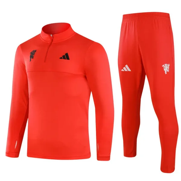 24-25 Man Utd Red Half Pull Tracksuit (半拉链)