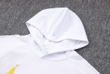 23-24 PSG Jordan White Hoodie Jacket Tracksuit #F449