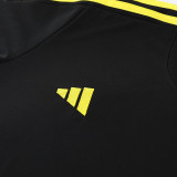 2023 AD02 Black Yellow Short-sleeved Trouser Suit