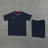 2024 NK Royal Blue Training Short Suit (100%Cotton)纯棉