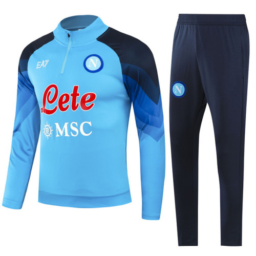 23-24 Napoli Sky Blue Half Pull Tracksuit (半拉链)
