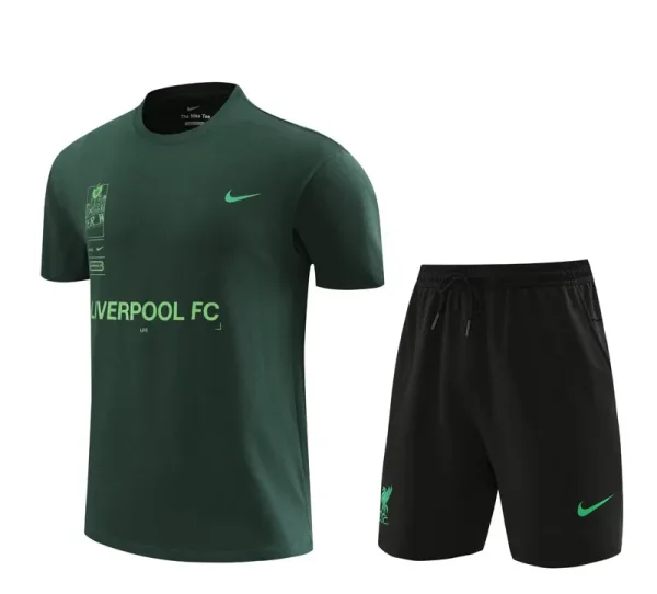 24-25 LIV Army Green Training Short Suit (100%Cotton)纯棉