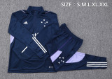 23-24 Cruzeiro Royal Blue Half Pull Tracksuit #B653(半拉链)