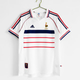 1998 France Away Retro Soccer Jersey (不带小字)