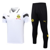 23-24 Dortmund White Polo Tracksuit #C1003