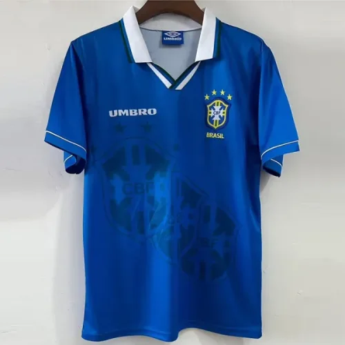 1993-1994 Brazil Away Retro soccer Jersey