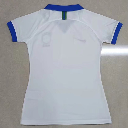 2019-2020 Brazil Away White Women Retro Soccer Jersey (女)