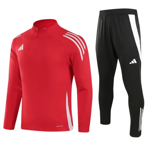 2024 AD Red Half Pull Tracksuit (半拉链)