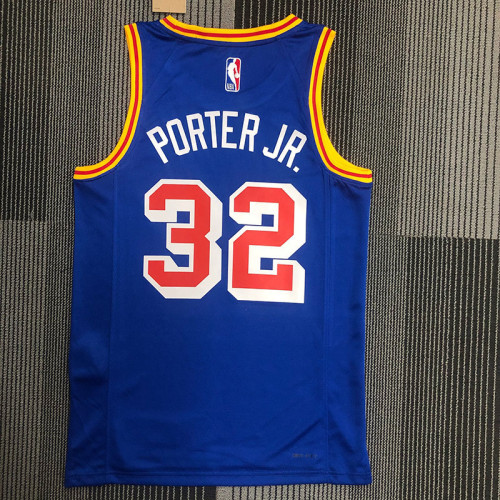 Warriors PORTER JR. #32 Blue 75th Anniversary Retro NBA Jersey