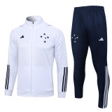 23-24 Cruzeiro White Jacket Tracksuit #A660