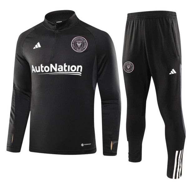 23-24 Inter Miami Black Half Pull Tracksuit (半拉链)