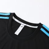 2023 AD02 Black Blue Short-sleeved Trouser Suit