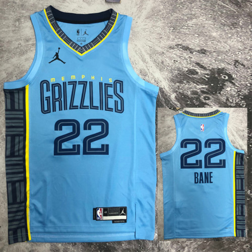22-23 GRIZZLIES BANE #22 Blue Top Quality Hot Pressing NBA Jersey (Trapeze Edition)