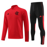 23-24 Flamengo Red Half Pull Tracksuit (半拉链)