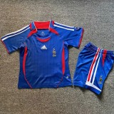2006 France Home Kids Retro Soccer jersey