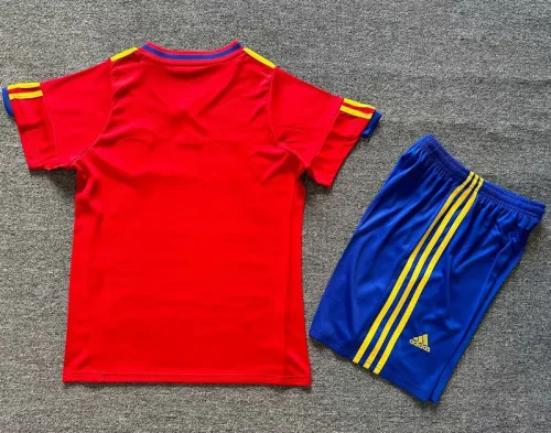 2010 Spain Home Kids Retro Soccer Jersey