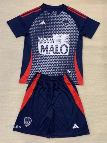 24-25 Stade Brestois Third Kids Soccer Jersey