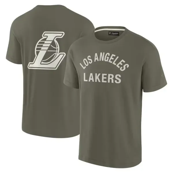 24-25 Lakers LOS ANGELES Army green High Quality Casual T-shirt