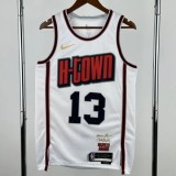 24-25 ROCKETS HARDEN #13 White City Edition Top Quality Hot Pressing NBA Jersey