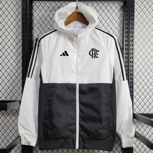 24-25 Flamengo White Black Windbreaker