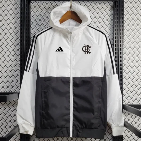 24-25 Flamengo White Black Windbreaker