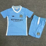 2011-2012 Man City Home Kids Retro soccer Jersey