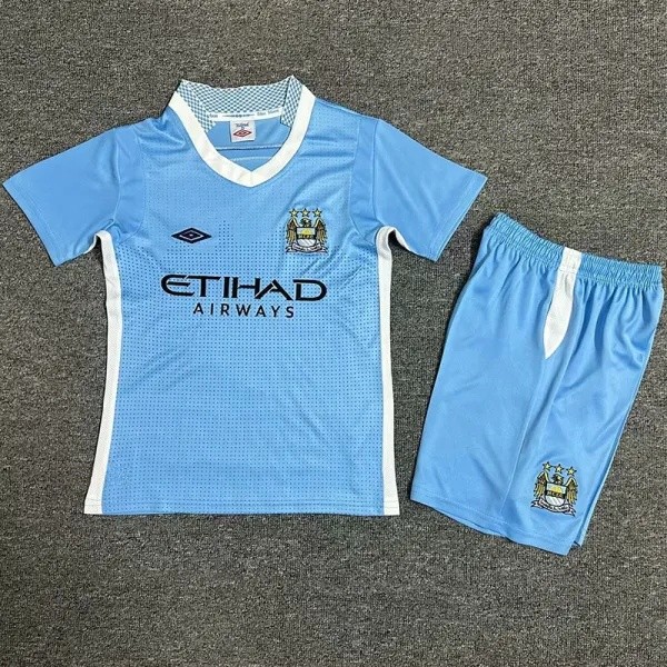 2011-2012 Man City Home Kids Retro soccer Jersey