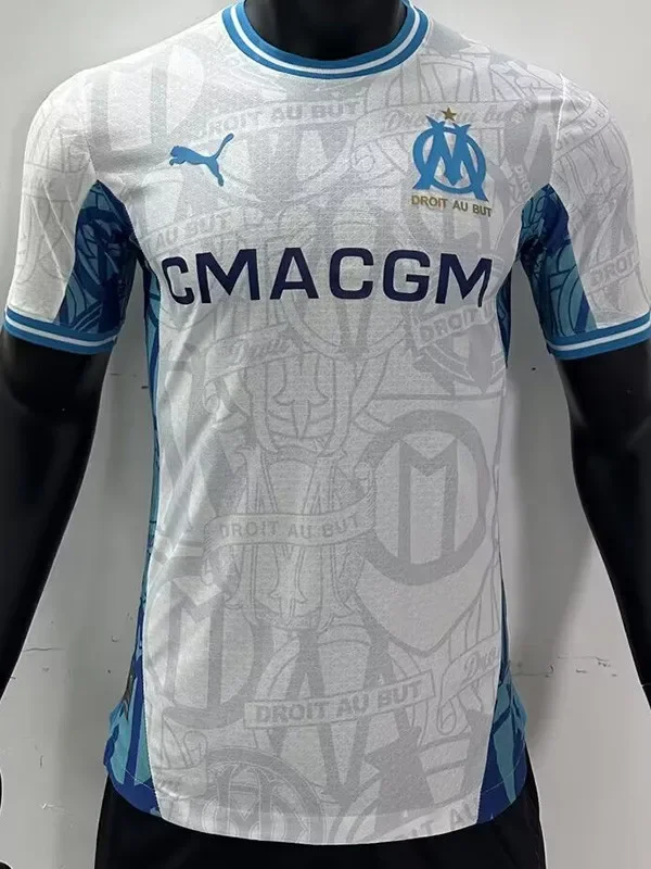 24-25 Marseille White Special Edition Player Version Soccer Jersey