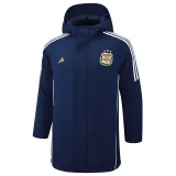 24-25 Argentina Royal Blue Hooded Windbreaker Fabric Cotton Coat #G185(金标)