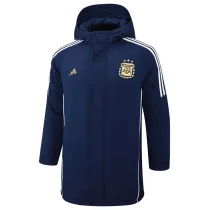 24-25 Argentina Royal Blue Hooded Windbreaker Fabric Cotton Coat #G185(金标) 24-25 Argentina Royal Blue Hooded Windbreaker Fabric Cotton Coat #G185(金标)