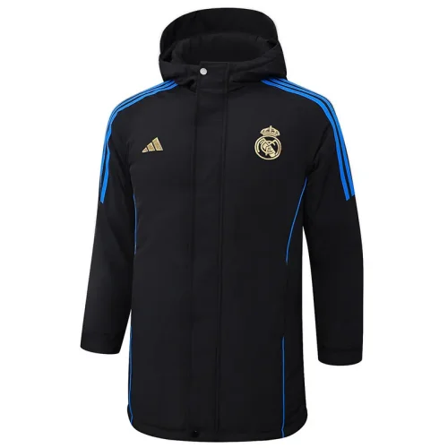 24-25 RMA Black Hooded Windbreaker Fabric Cotton Coat #G212