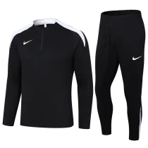 24-25 NK Black Half Pull Tracksuit #05(半拉链)(白色领)