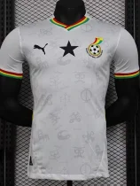 24-25 Ghana White Player Version Soccer Jersey