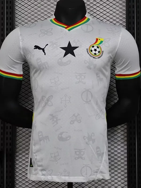 24-25 Ghana White Player Version Soccer Jersey