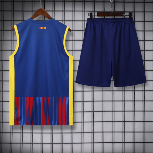 23-24 BAR Red-Blue Tank top and shorts suit (波浪纹)