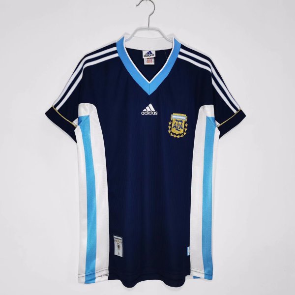 1998 Argentina Away Soccer Jersey
