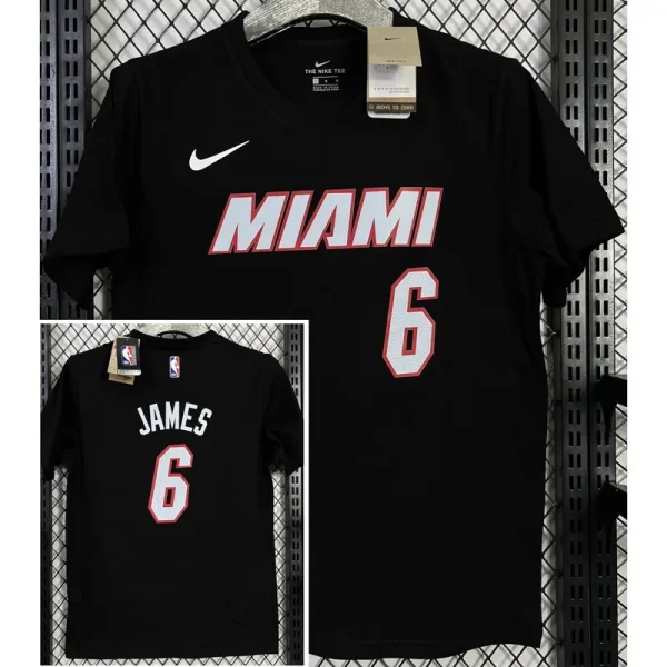 T888 HEAT JAMES #6 Black High Quality Casual T-Shirt