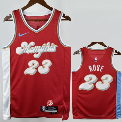 24-25 Grizzlies ROSE #23 Red City Edition Top Quality Hot Pressing NBA Jersey