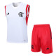 23-24 Flamengo White Tank top and shorts suit #D778