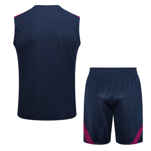 23-24 PSG Royal Blue Tank top and shorts suit #D786