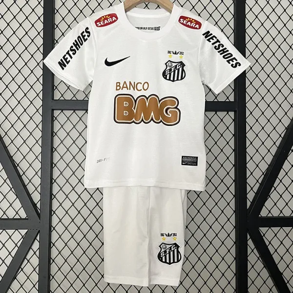 2012 Santos FC Home Kids Retro Soccer Jersey