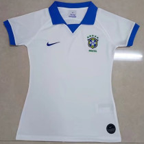 2019-2020 Brazil Away White Women Retro Soccer Jersey (女)