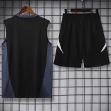 24-25 Man Utd Black Tank top and shorts suit