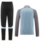 23-24 Club America Blue Grey Jacket Tracksuit #01