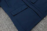24-25 Palmeiras Royal Blue Hooded Windbreaker Fabric Cotton Coat #G234