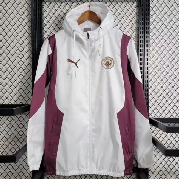 24-25 Man City Red White Windbreaker
