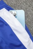 2024 AD Blue Kids Half Pull Tracksuit (童装)(半拉链)
