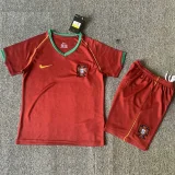 2006 Portugal Home Kids Retro Soccer Jersey