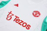 23-24 Man Utd White Green Training Short Suit
